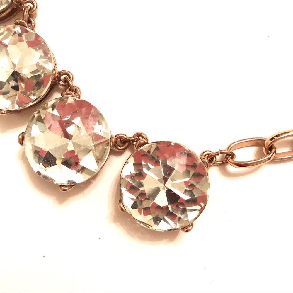 Express Rose gold & rhinestone necklace. - Picture 2 of 3